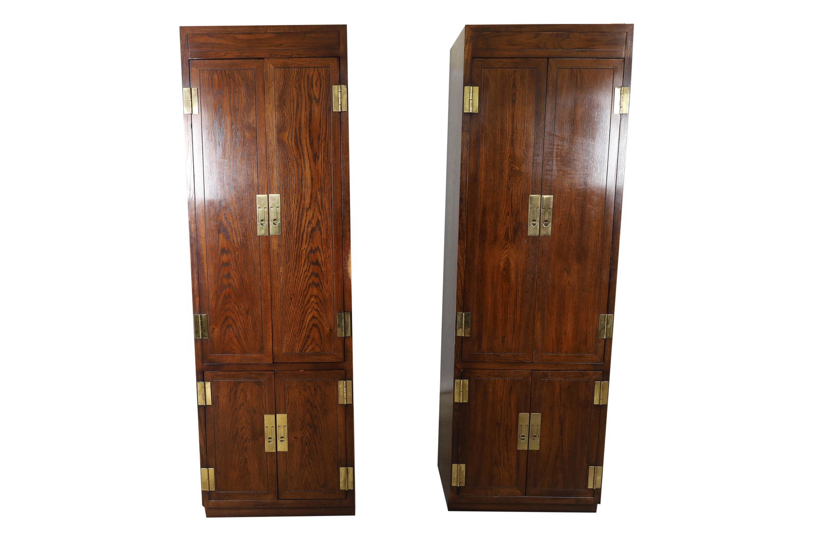 Henredon - Campaign Style Cabinets - Pair (1 of 4)