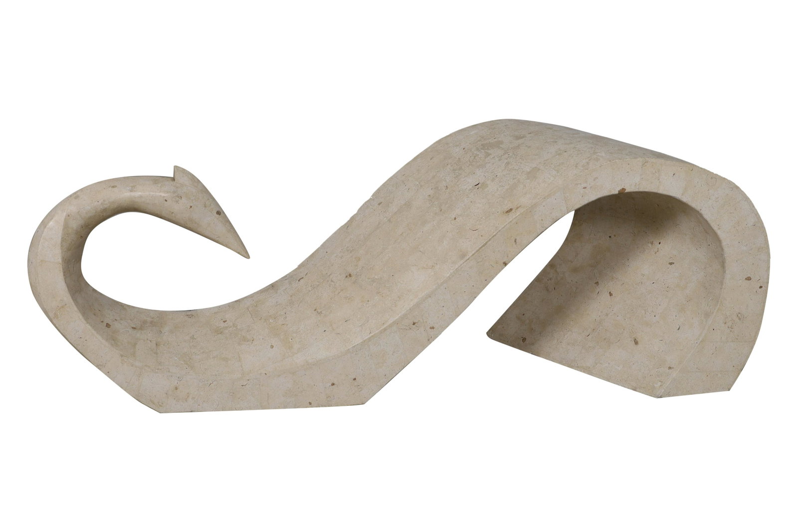 Tessellated Stone Sculpture: Tessellated stone sculpture. Dimensions in Inches 10.5x30x9