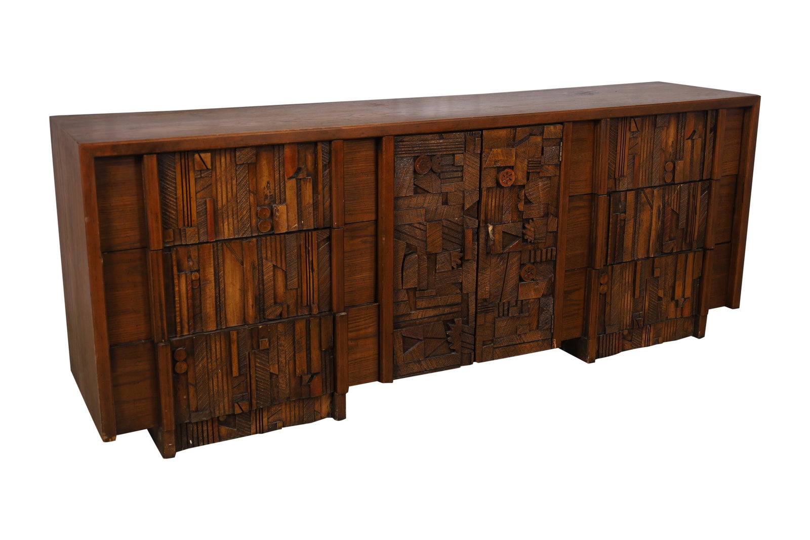 Lane - Brutalist Long Dresser: Lane Brutalist Long Dresser. Dimensions in Inches 30x78x18