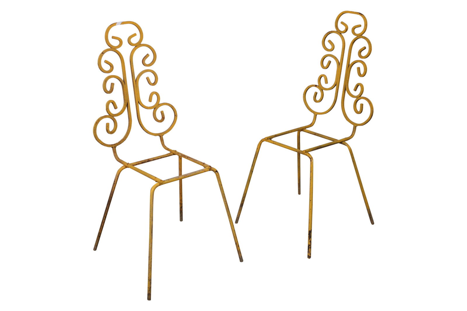 Unusual Vintage Iron Chairs - Pair (1 of 4)
