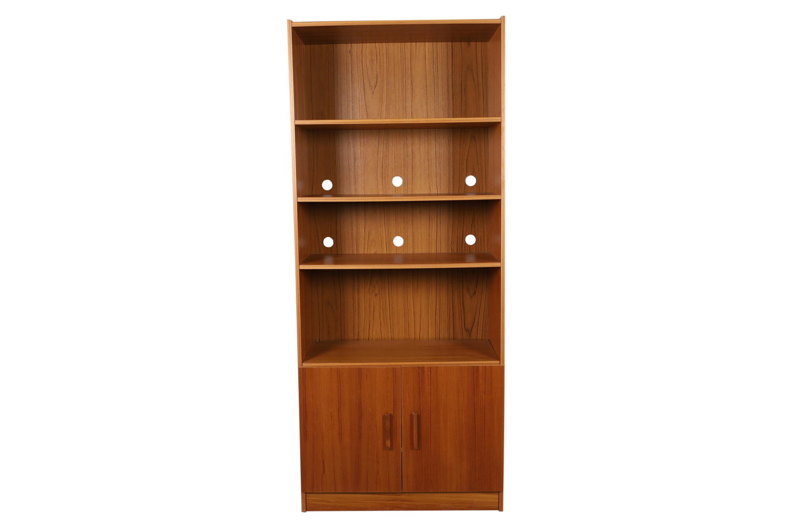 Teak Bookcase: Teak bookcase. Dimensions 75x31.5x15.5