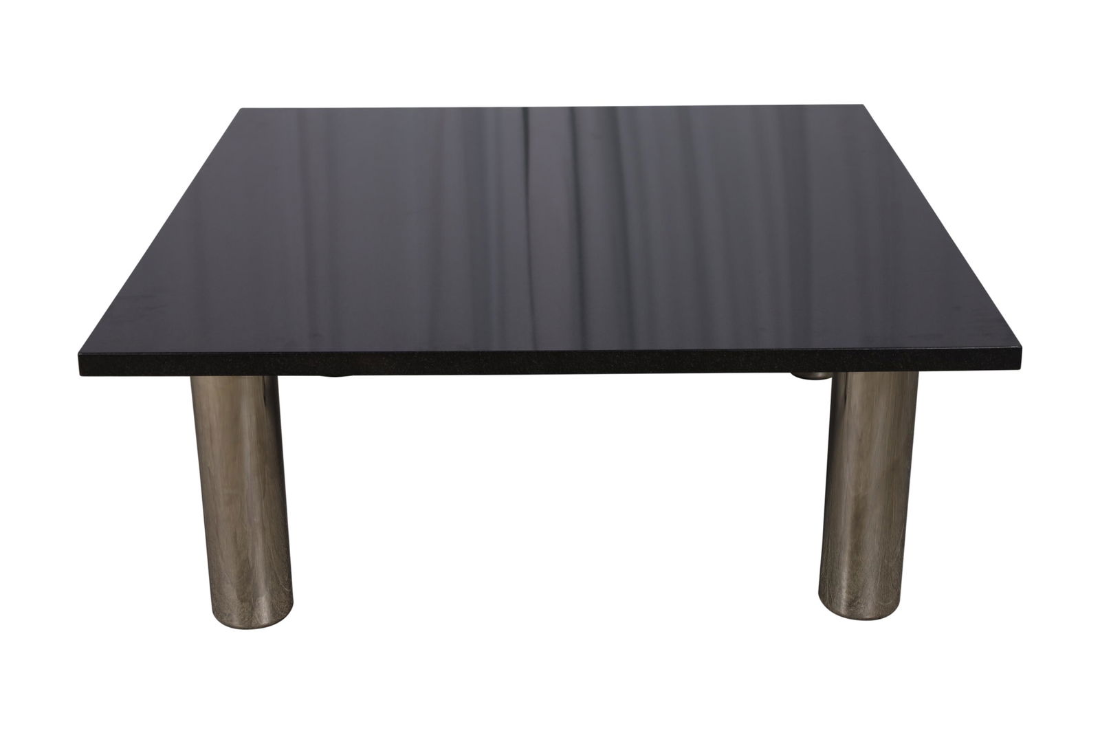 Italian Granite and Chrome Coffee Table: Italian Granite and Chrome Coffee Table. Dimensions 16x40