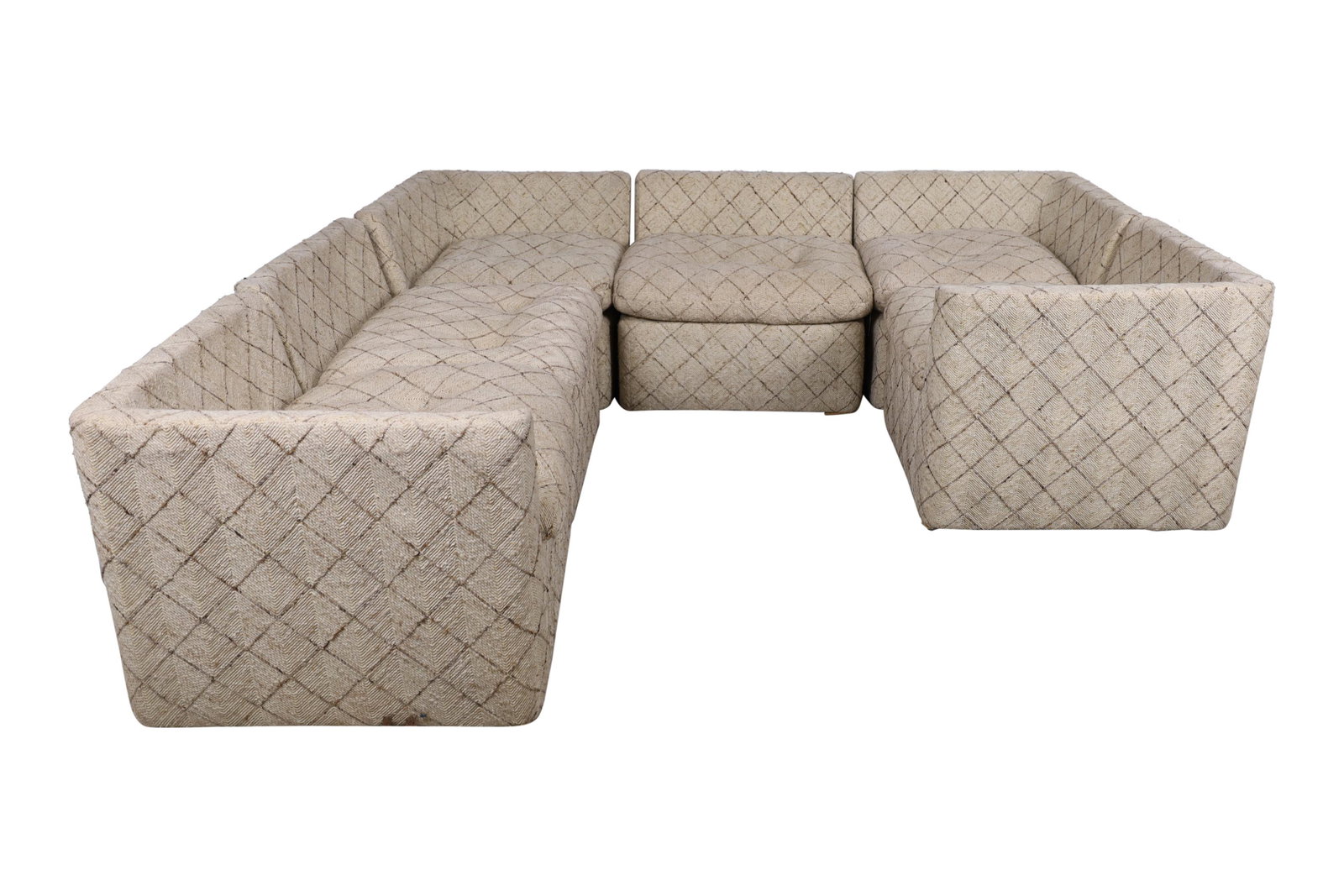 1970's Sectional Sofa: 1970's Sectional Sofa. Dimensions 24x29x29 each