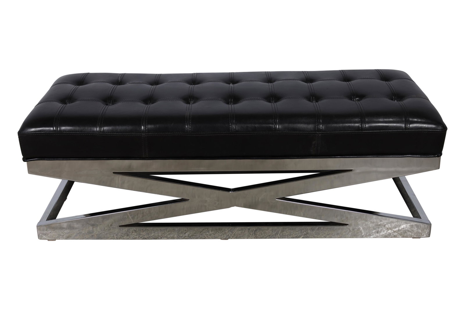 Contemporary  Chrome X Bench (1 of 2)