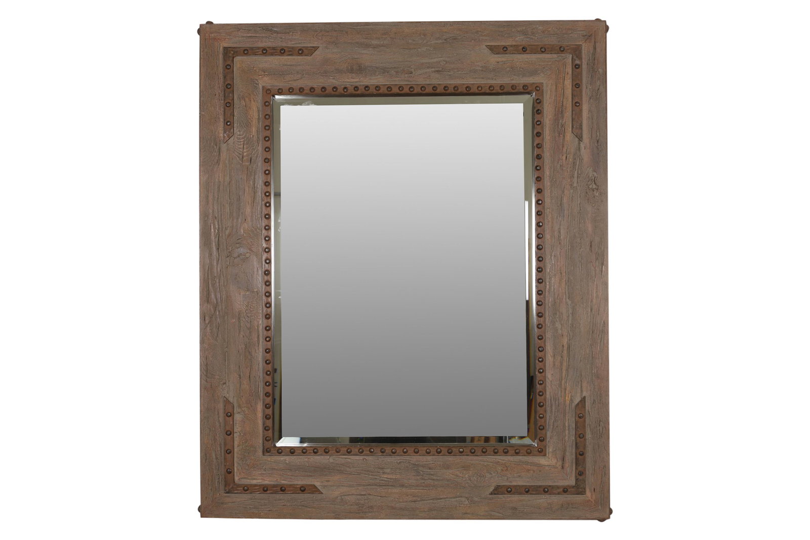 Rustic Wood & Iron Mirror (1 of 2)