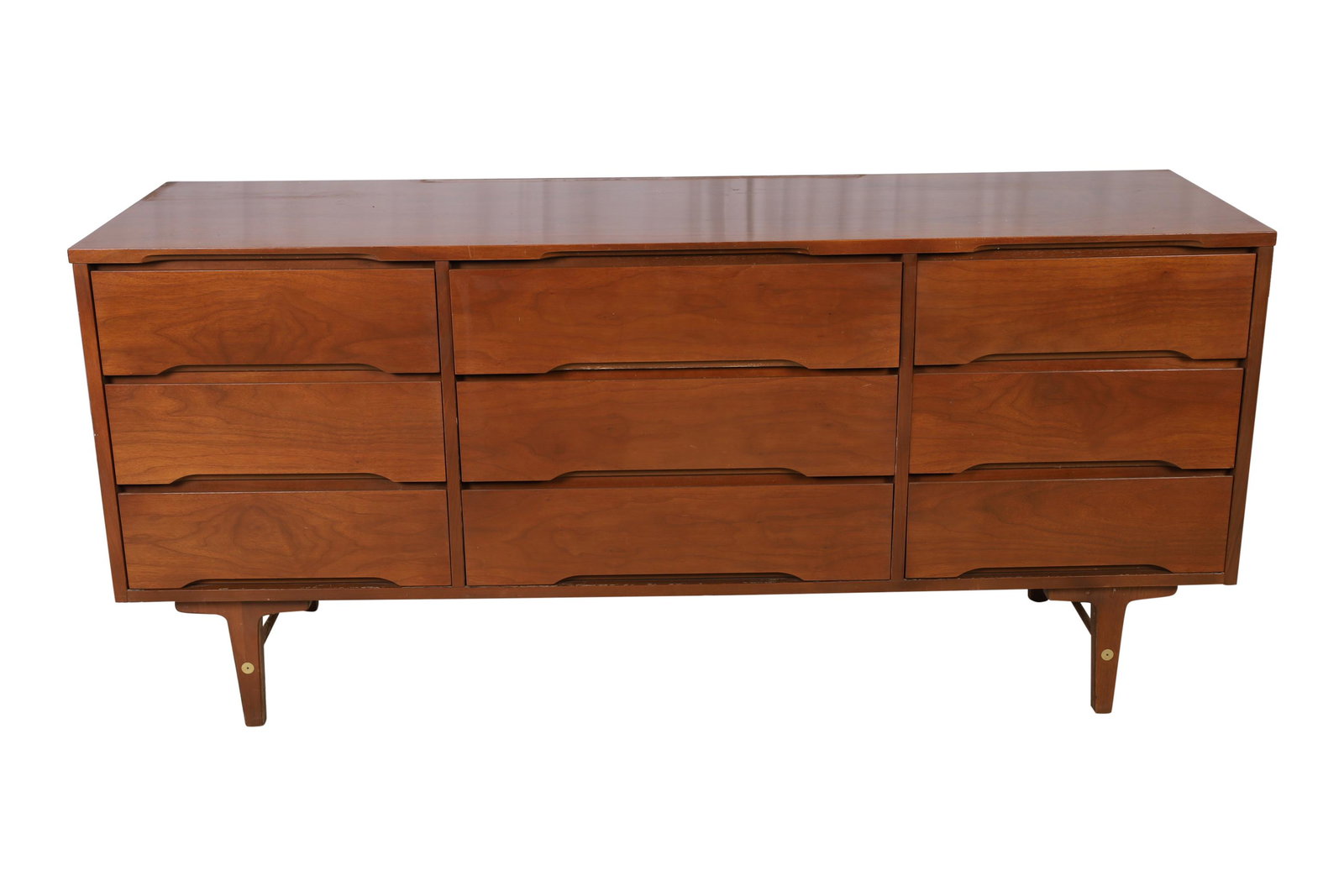 Mid Century Walnut Triple Dresser (1 of 5)