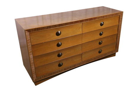 Paul Frankl-Dresser and Nightstand: Paul Frankl for Brown Saltman dresser and nightstand Dimensions:32x60x19