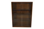 Walnut Bookcase with Glass Doors
