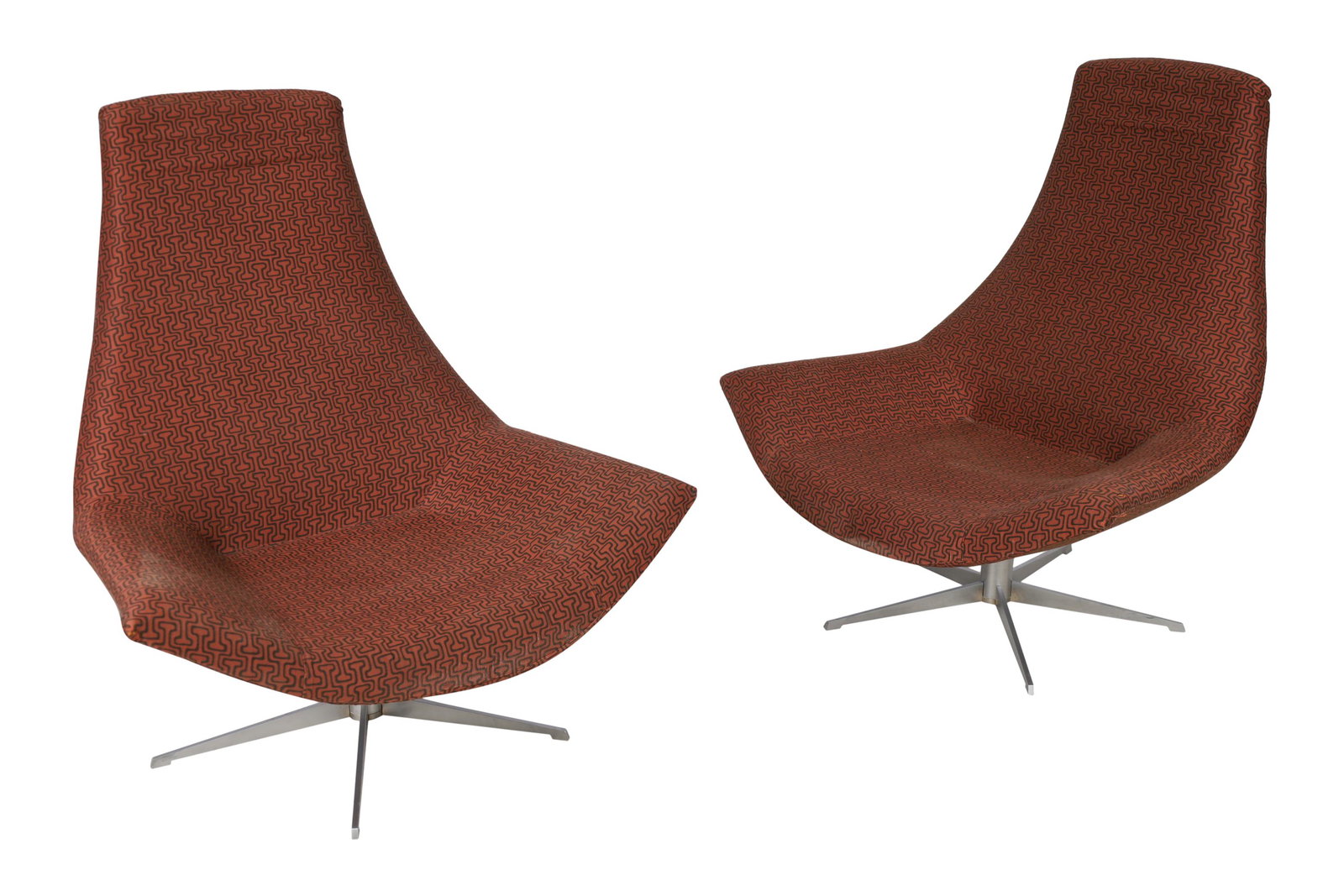 Italian Swivel Lounge Chairs - Pair (1 of 6)