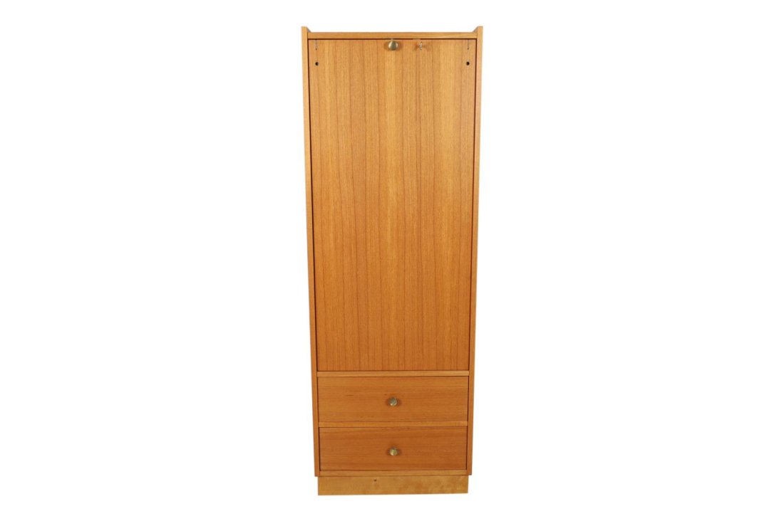 Danish Style Storage Cabinet with Drop Down Desk (1 of 4)