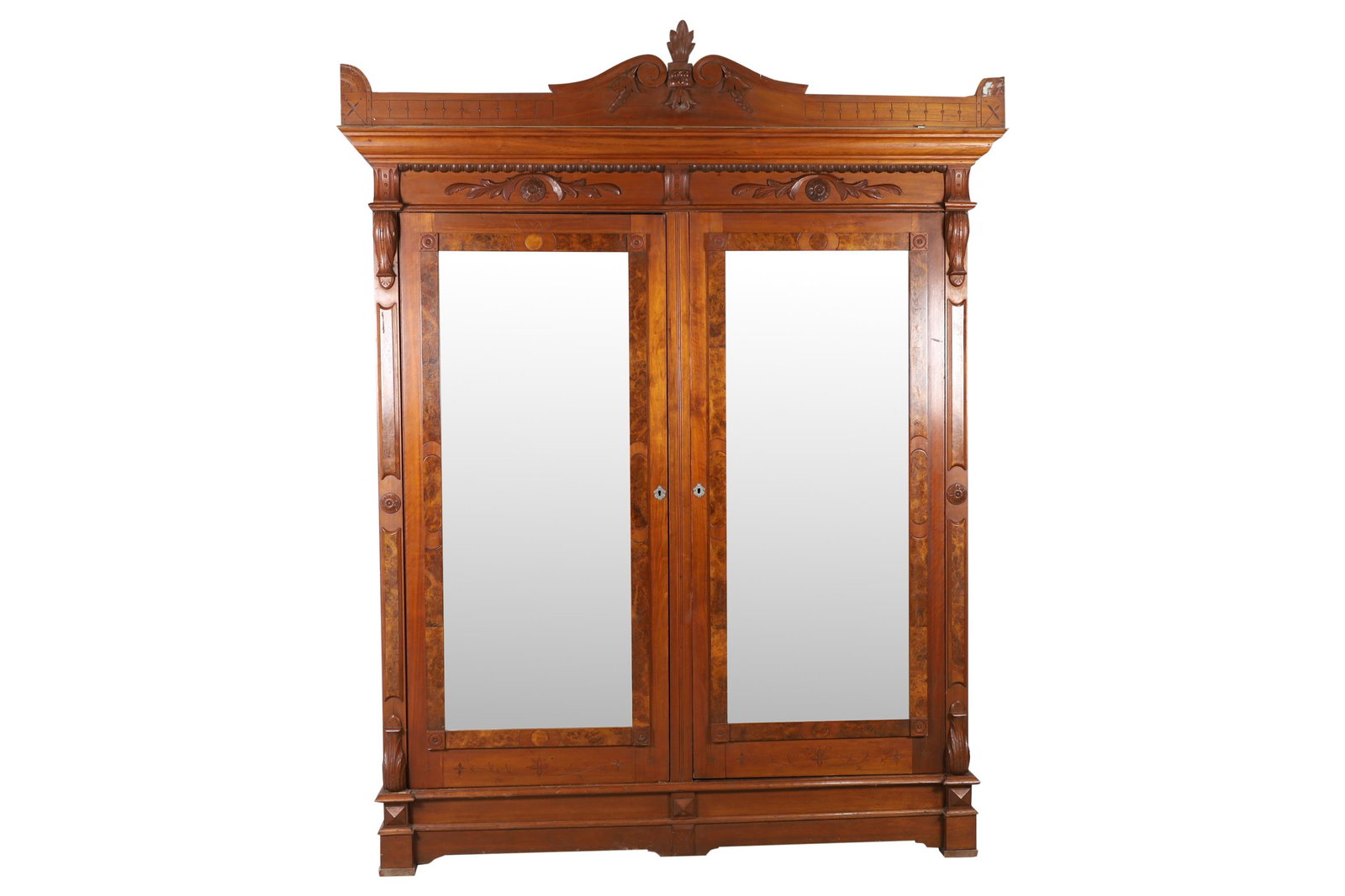 Victorian Carved Walnut Armoire (1 of 6)