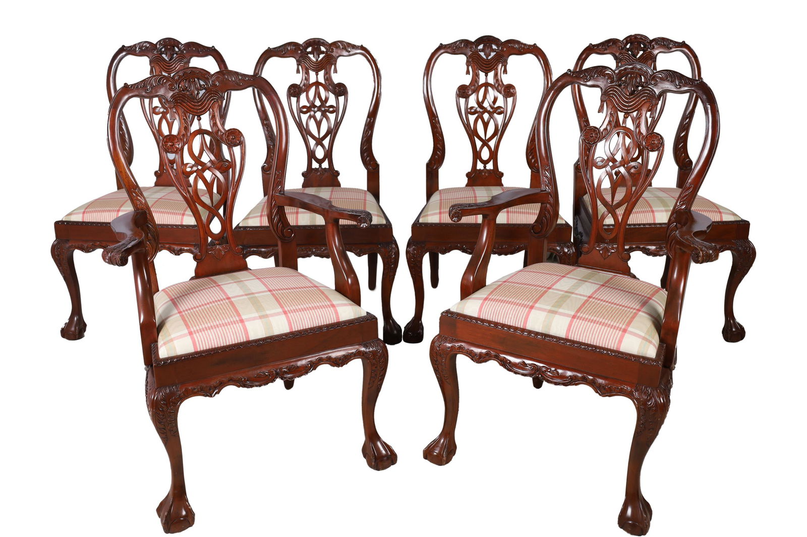 Carved Mahogany Dining Chairs - 6 (1 of 5)