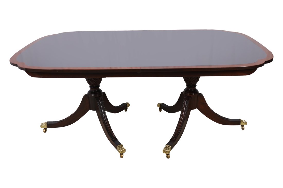 Stickley - Banded Mahogany Dining Table (1 of 8)