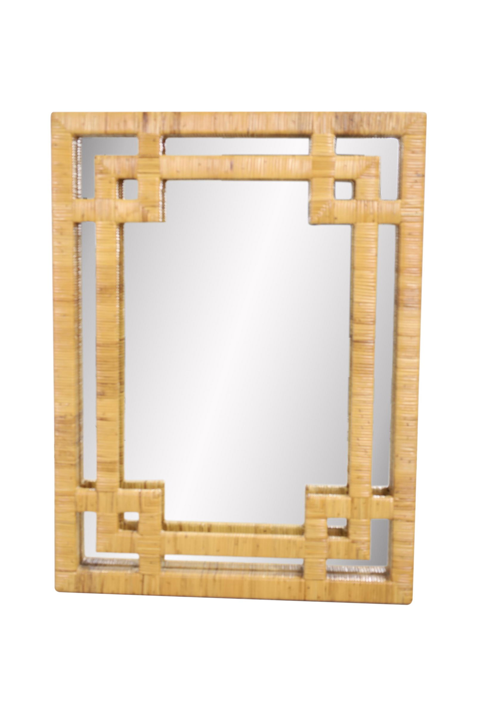 Springer Style Rattan Wrapped Mirror (1 of 2)