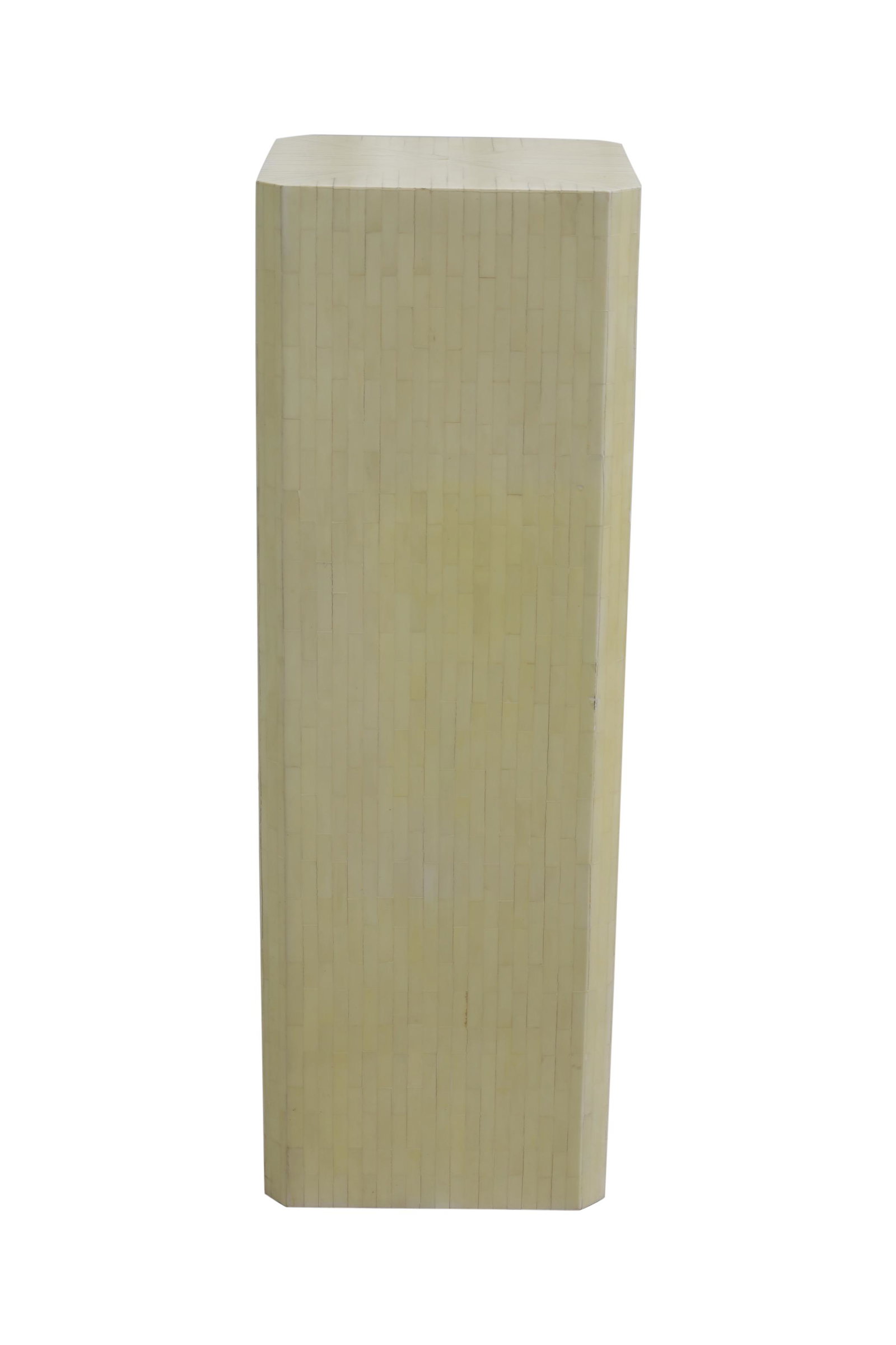 Enrique Garcel (Attr.)-Tessellated Bone Pedestal: An Enrique Garcel (Attr.) tessellated bone pedestal. Dimensions:42x14
