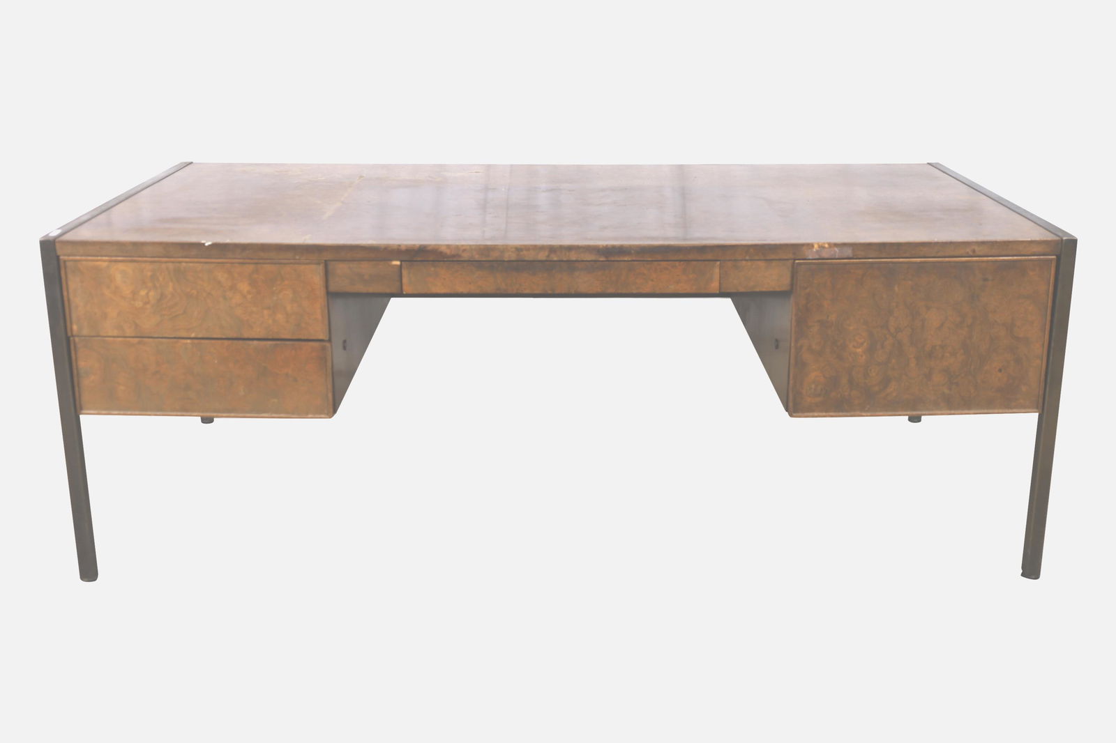 Mid Century Burl Desk (1 of 6)