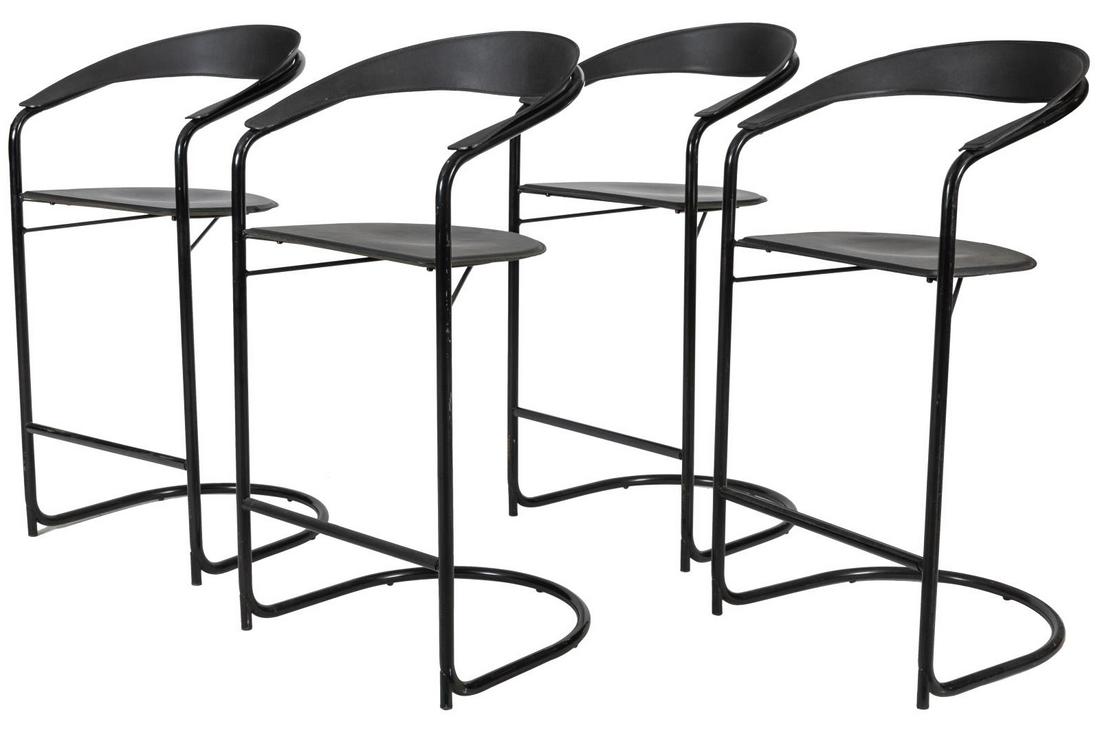 Italian Leather Bar Stools - 4 (1 of 2)