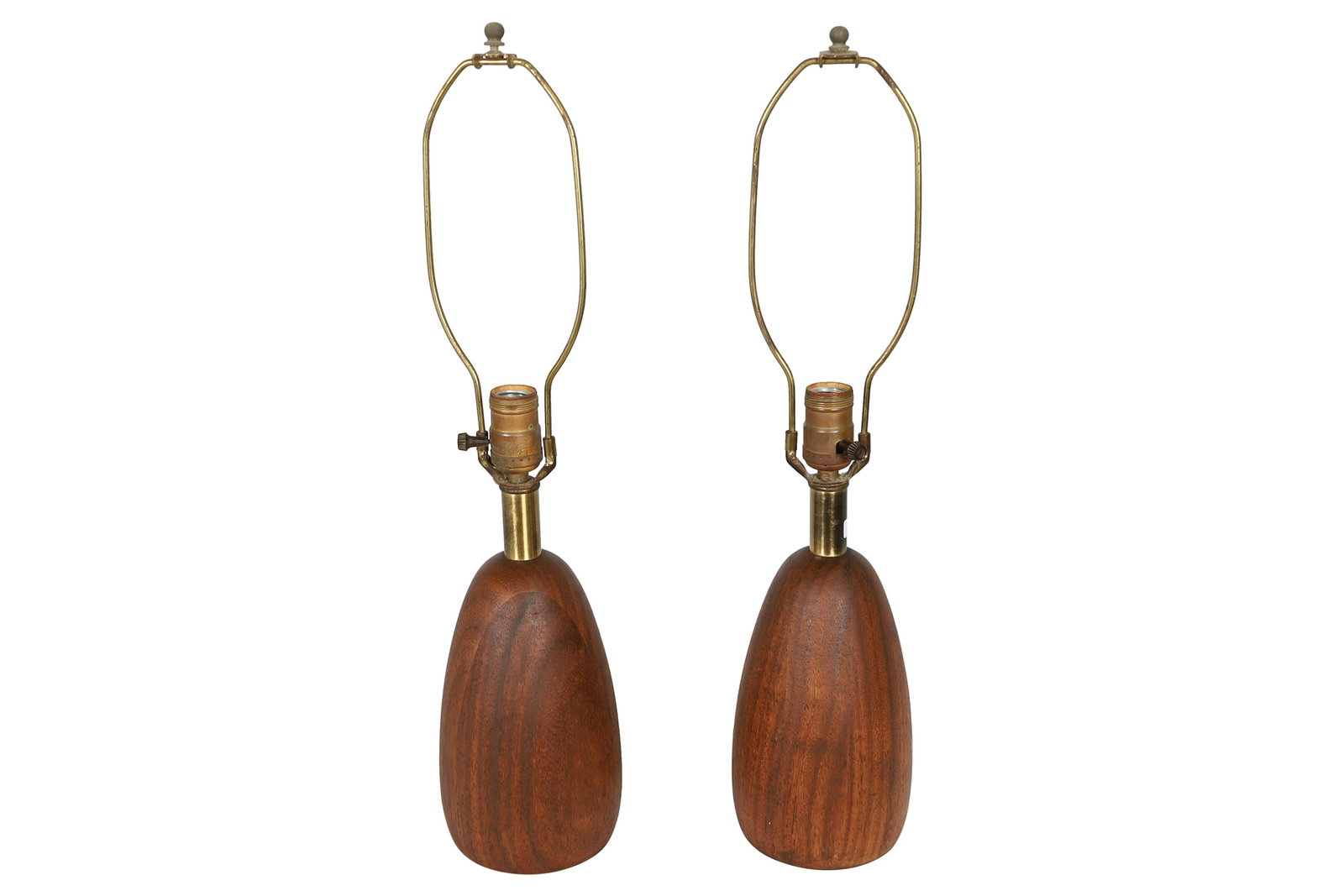 Danish Style Walnut Lamps - Pair (1 of 3)
