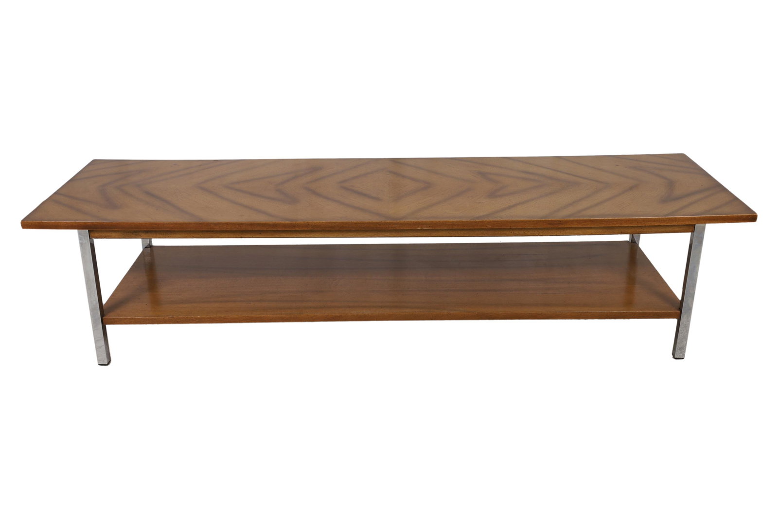 Chrome and Wood Coffee Table (1 of 2)