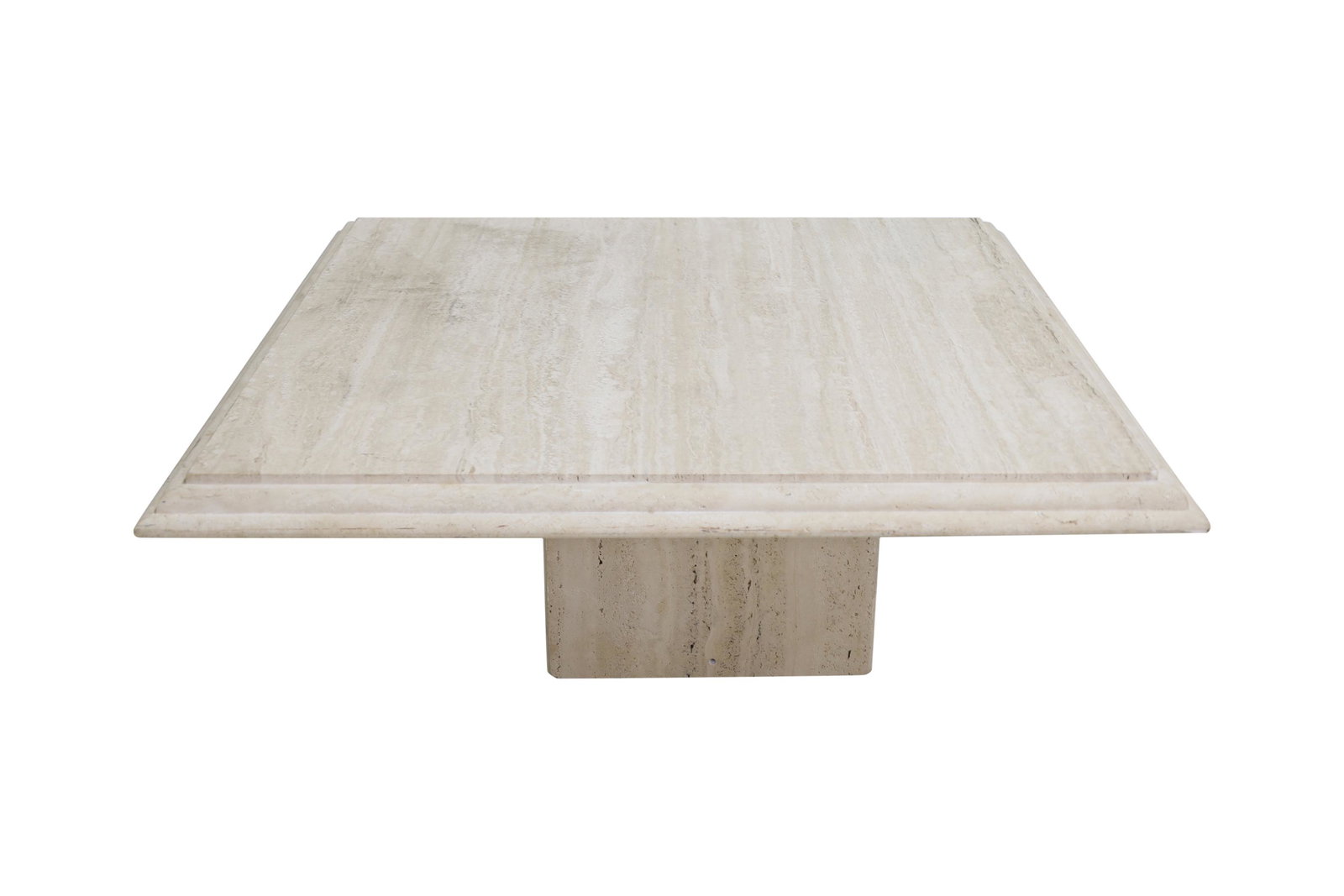 Travertine Coffee Table: Travertine coffee table. Dimensions: 16x42