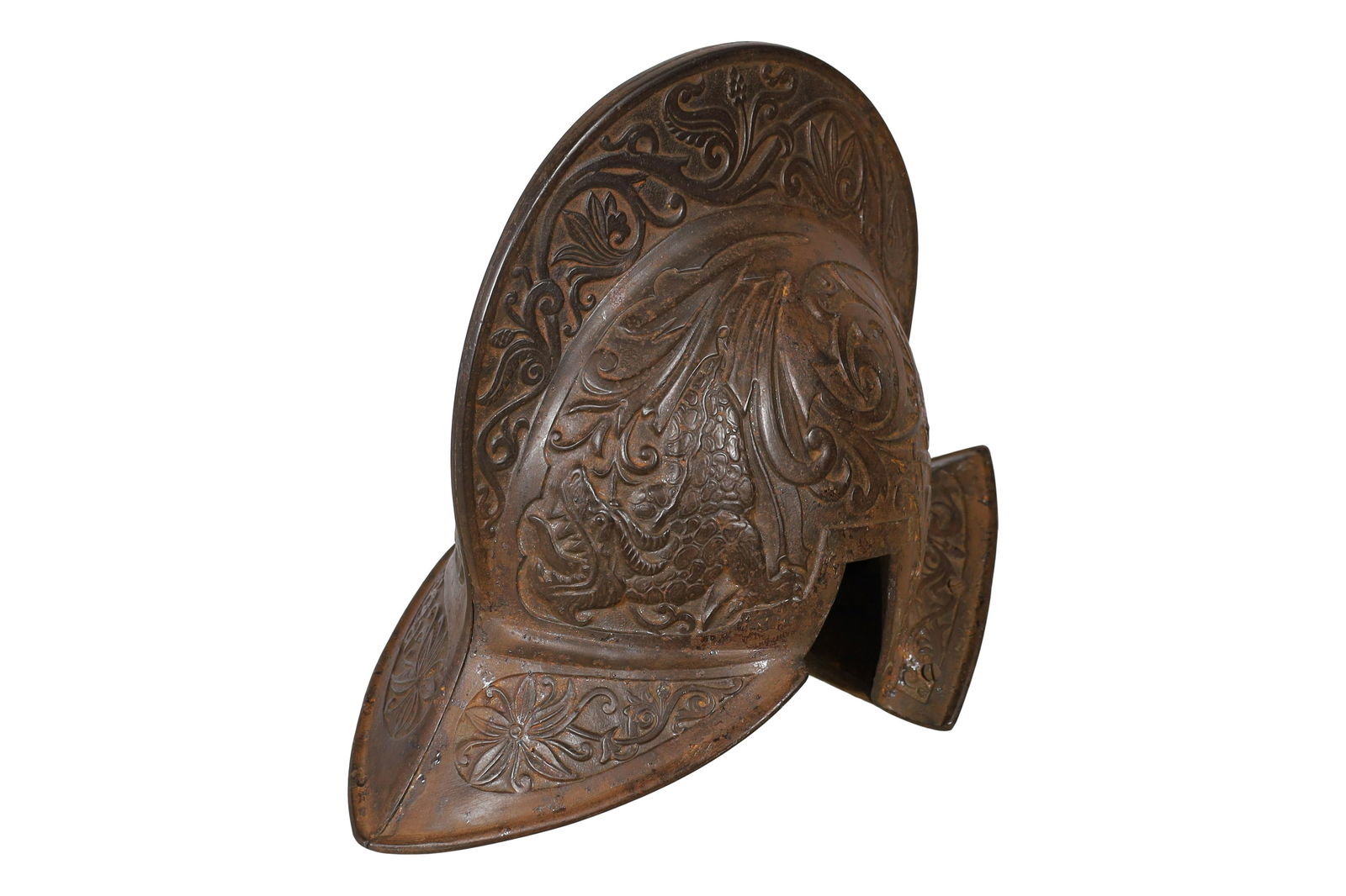 Antique Style Cast Iron Helmet (1 of 5)