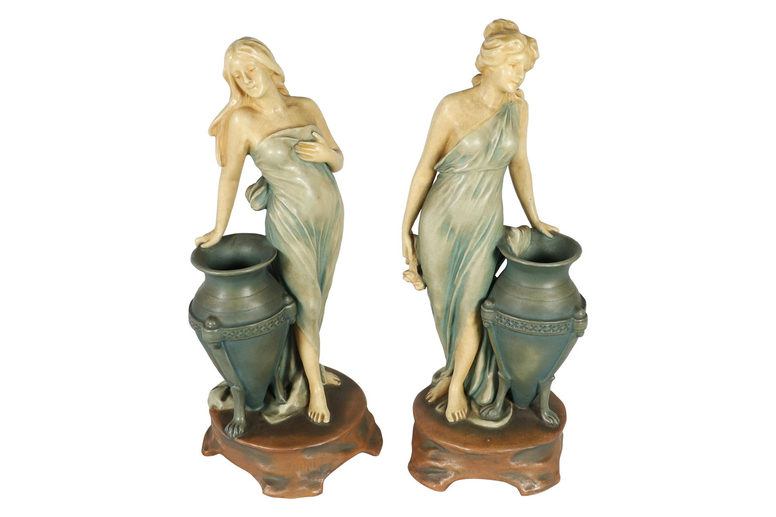 B & B Teplitz Figural Vases - Pair (1 of 4)