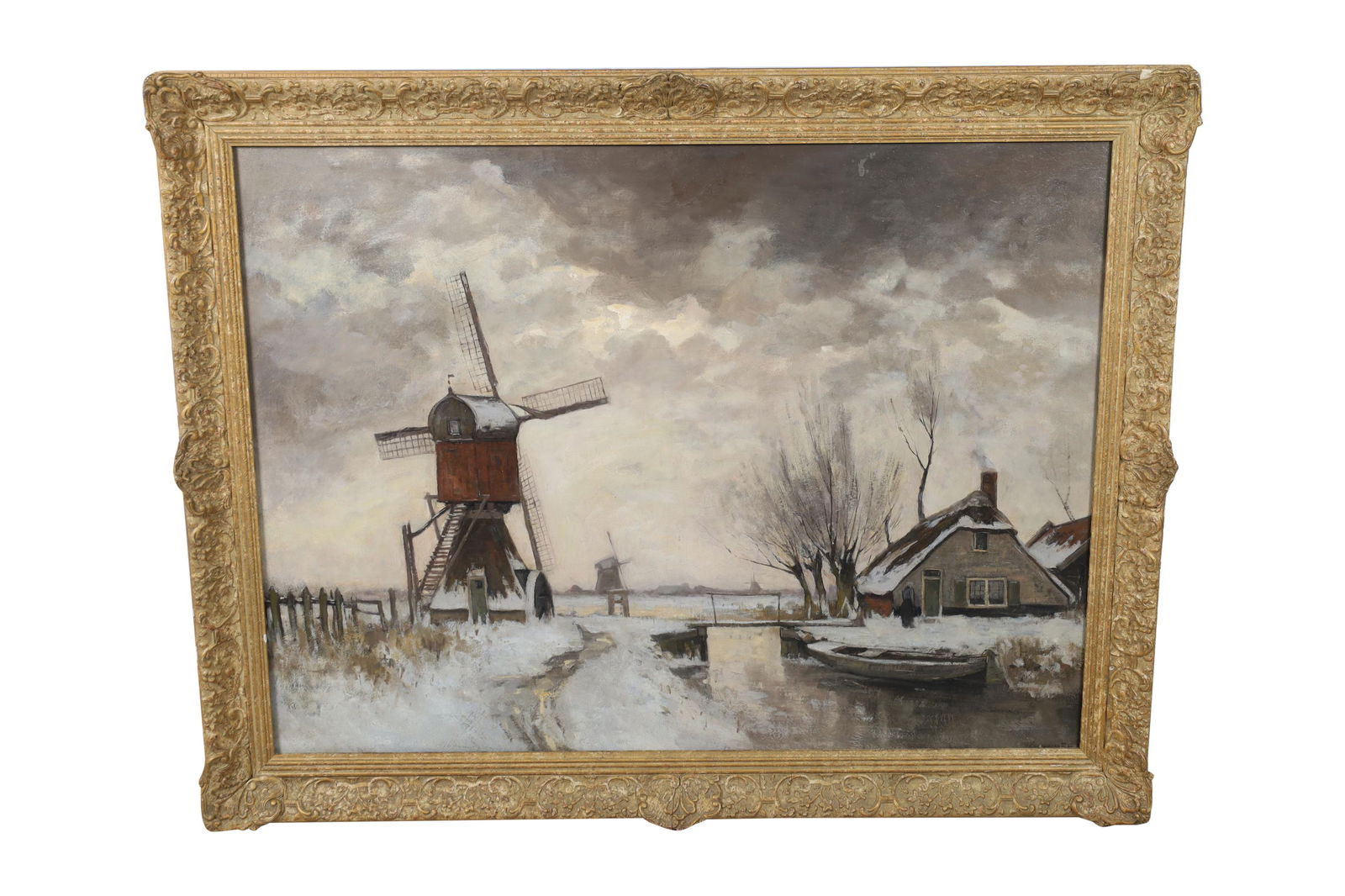 M. Rosenquist - Dutch Windmill Oil on Canvas (1 of 4)