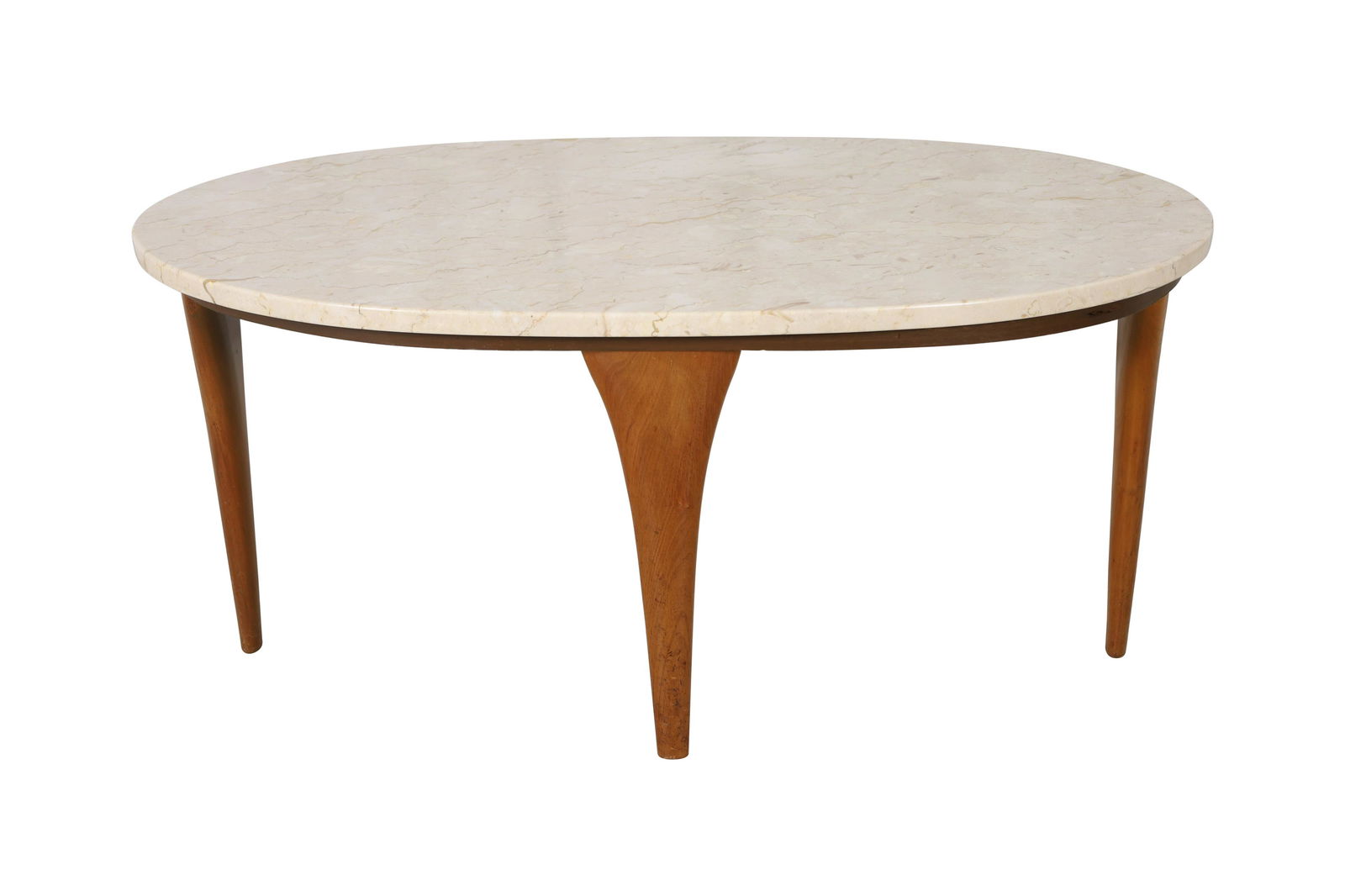 Walnut Travertine Top Coffee Table (1 of 3)