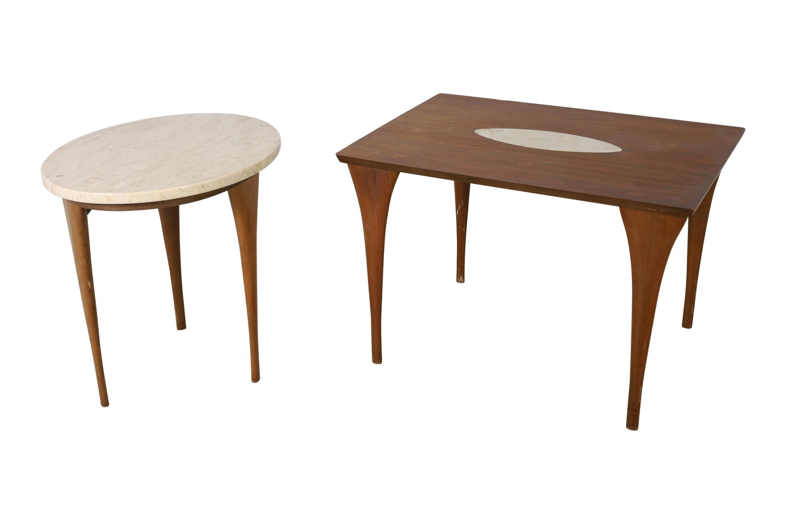 Travertine and Walnut Tables - 2 (1 of 4)