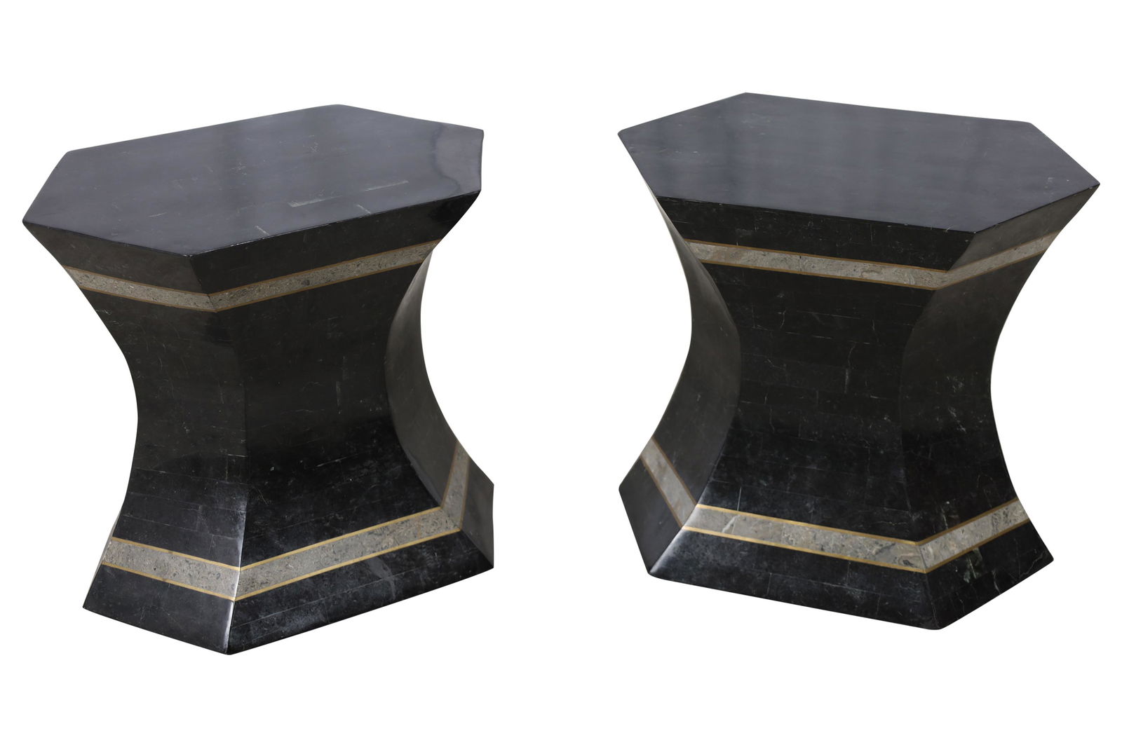 Robert Marcius - Tessellated Stone Tables - Pair (1 of 4)