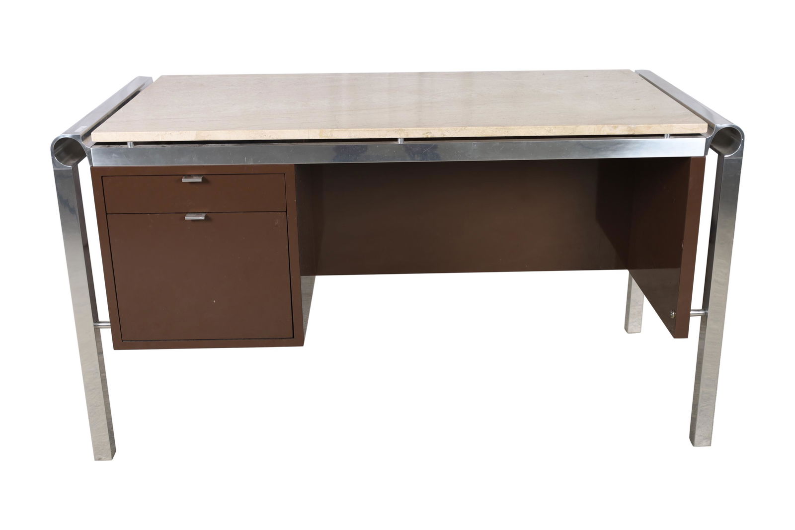 Pace Collection - Lacquer and Chrome Desk (1 of 6)
