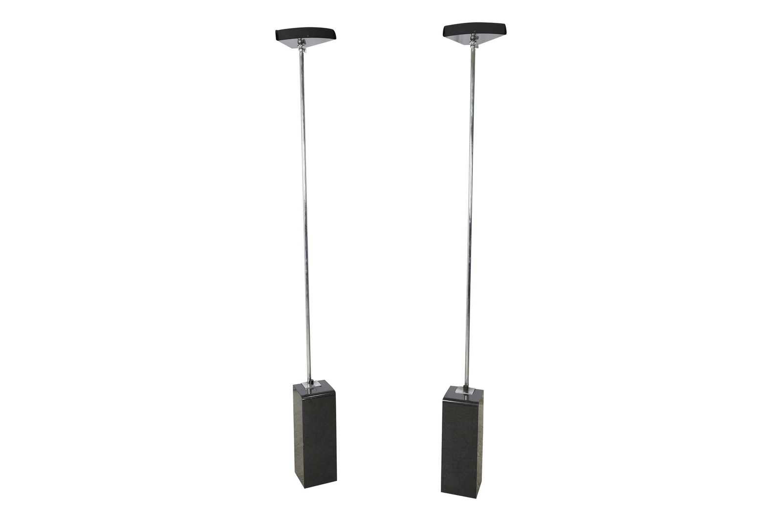 Marble and Chrome Floor Lamps - Pair (1 of 4)