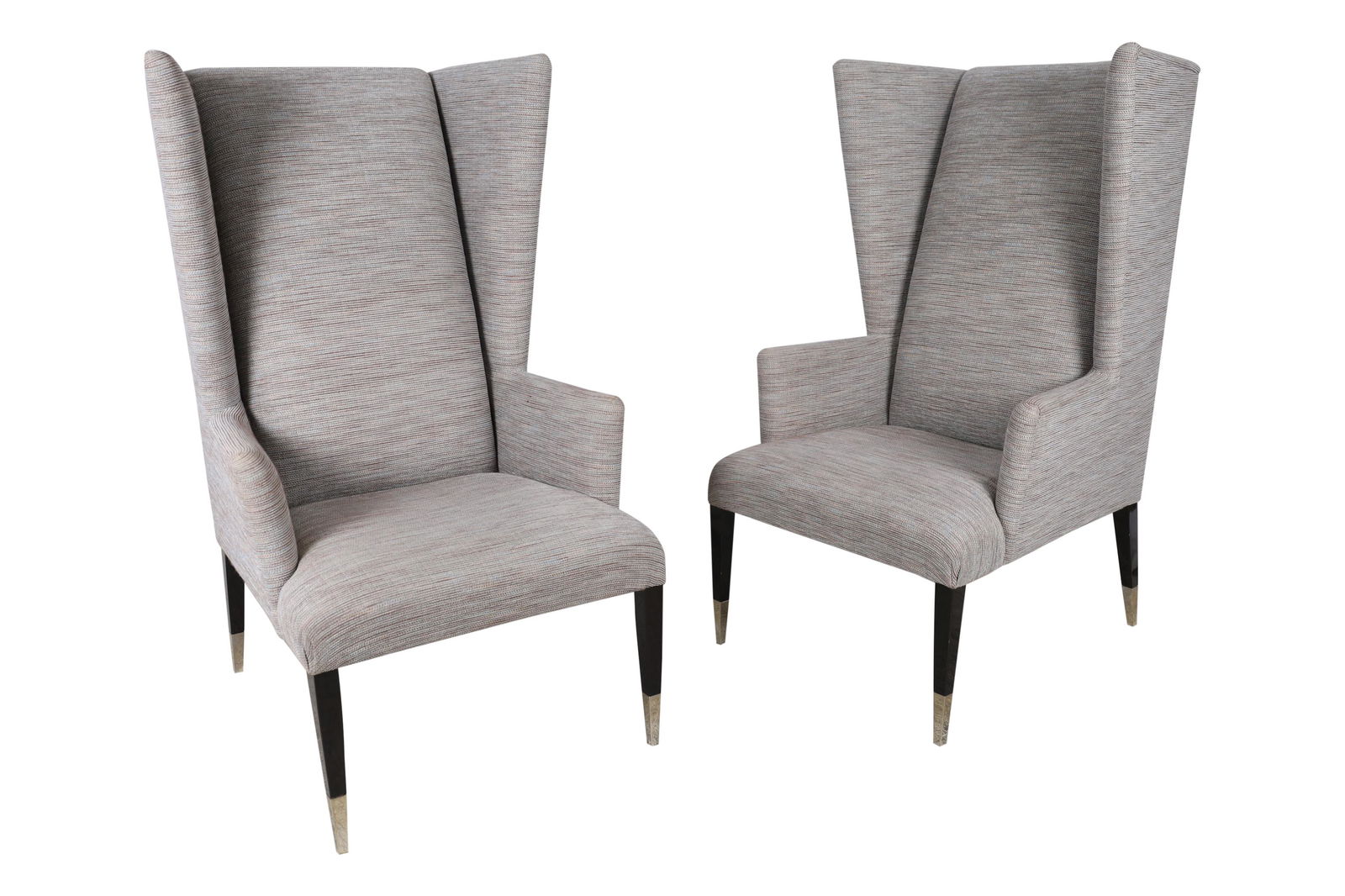 J. Robert Scott - High Back Wing Chairs - Pair (1 of 6)