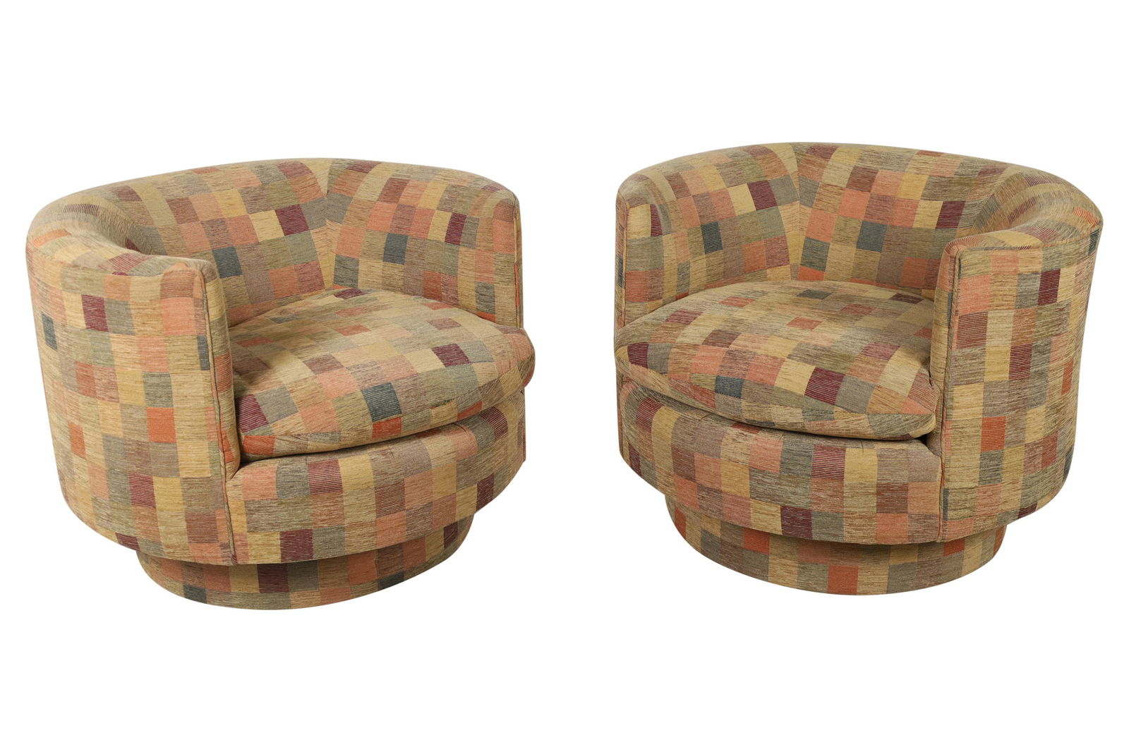 80's Swivel Barrel Chairs - Pair (1 of 4)