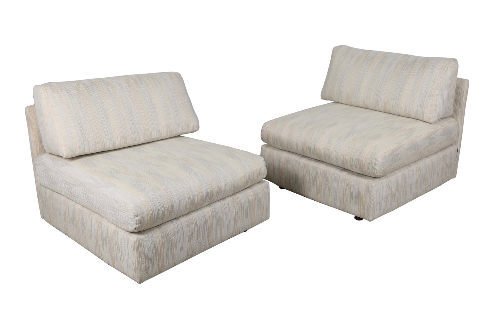 Maurice Villency - Lounge Chairs - Pair: Maurice Villency deep and wide Lounge Chairs - Pair. Dimensions