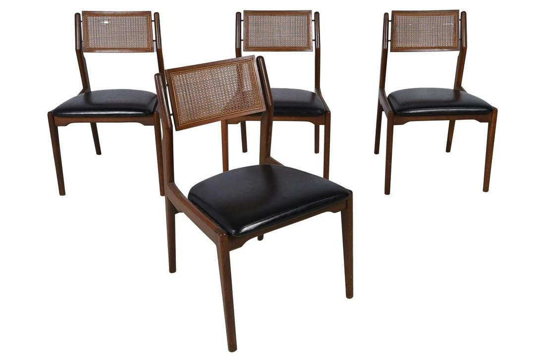 Walnut Cane Back Dining Chairs - 4 (1 of 5)