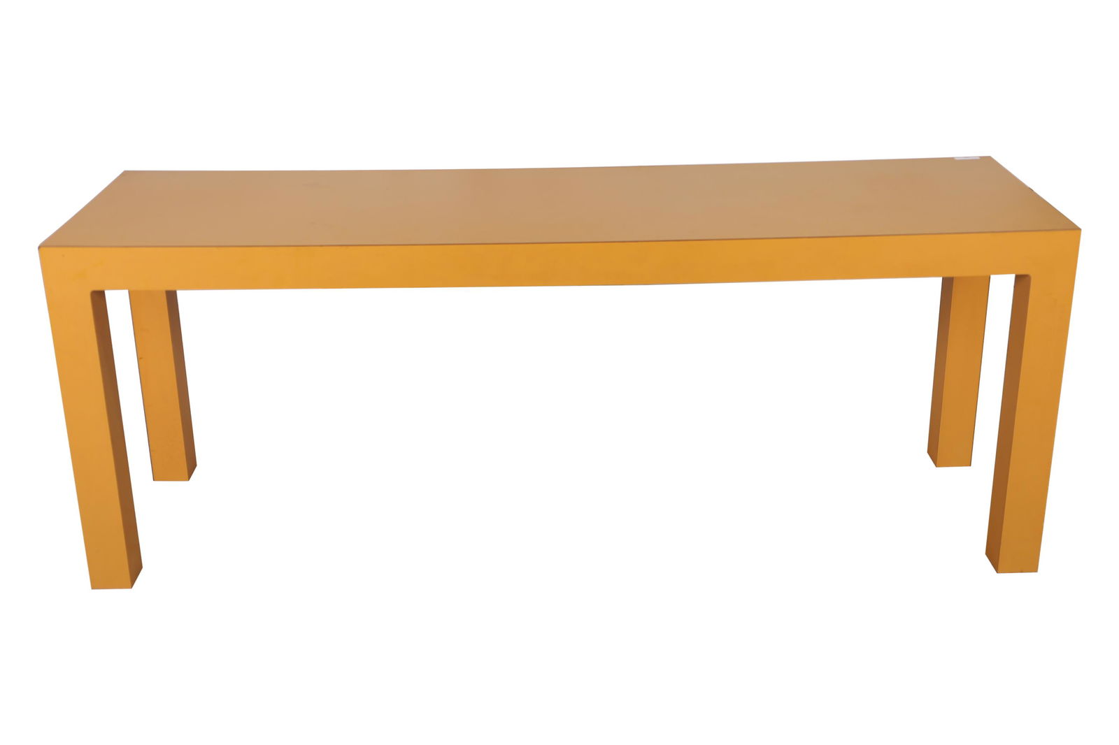 Yellow Laminate Console Table (1 of 4)