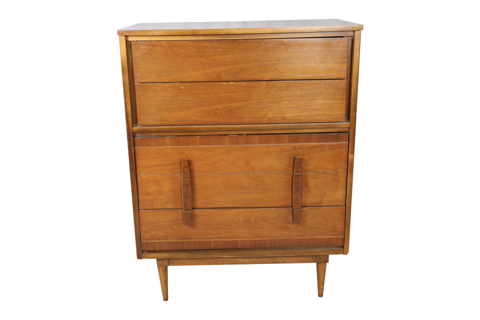 Mid Century Walnut High Chest (1 of 3)