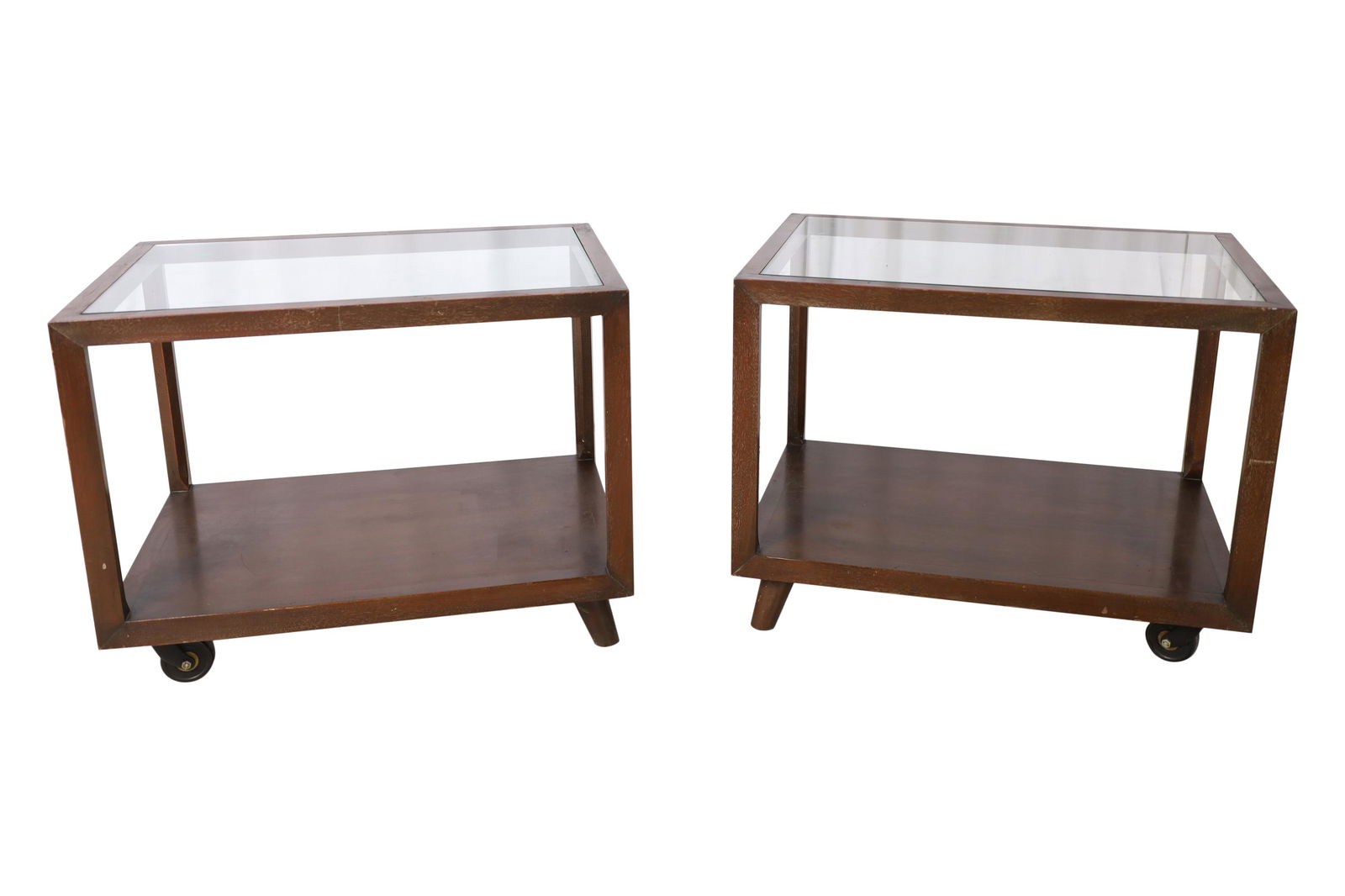 Mid Century Walnut Tables - Pair (1 of 3)