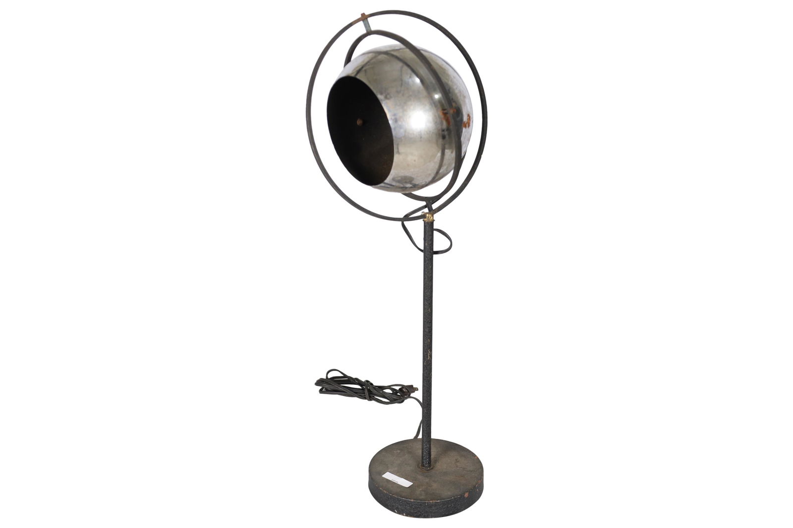 Iron and Chrome Eyeball Lamp (1 of 4)