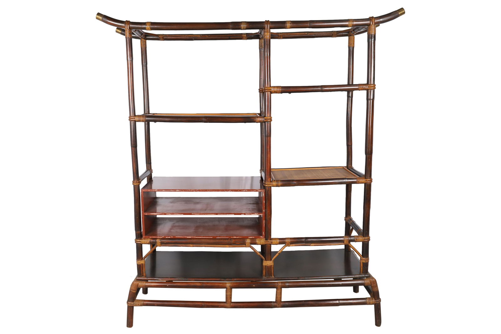 John Wisner - Ficks Reed Mid-Century Rattan Etagere (1 of 4)