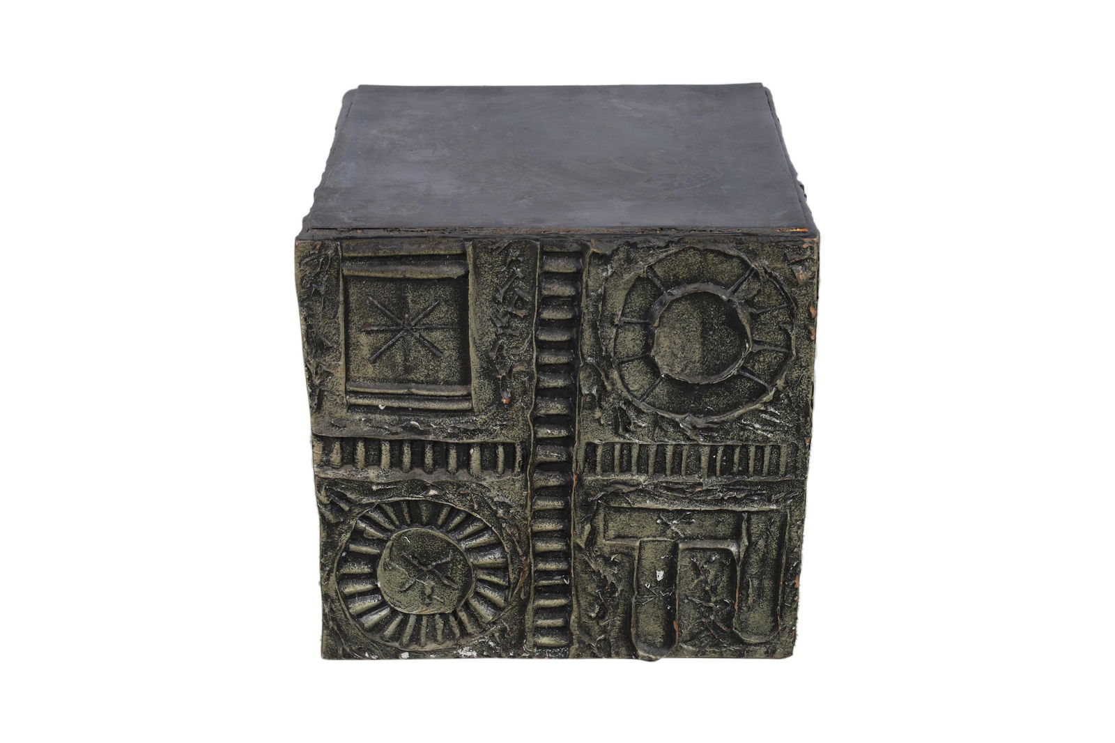 Pearsall - Brutalist Cube Pedestal (1 of 4)