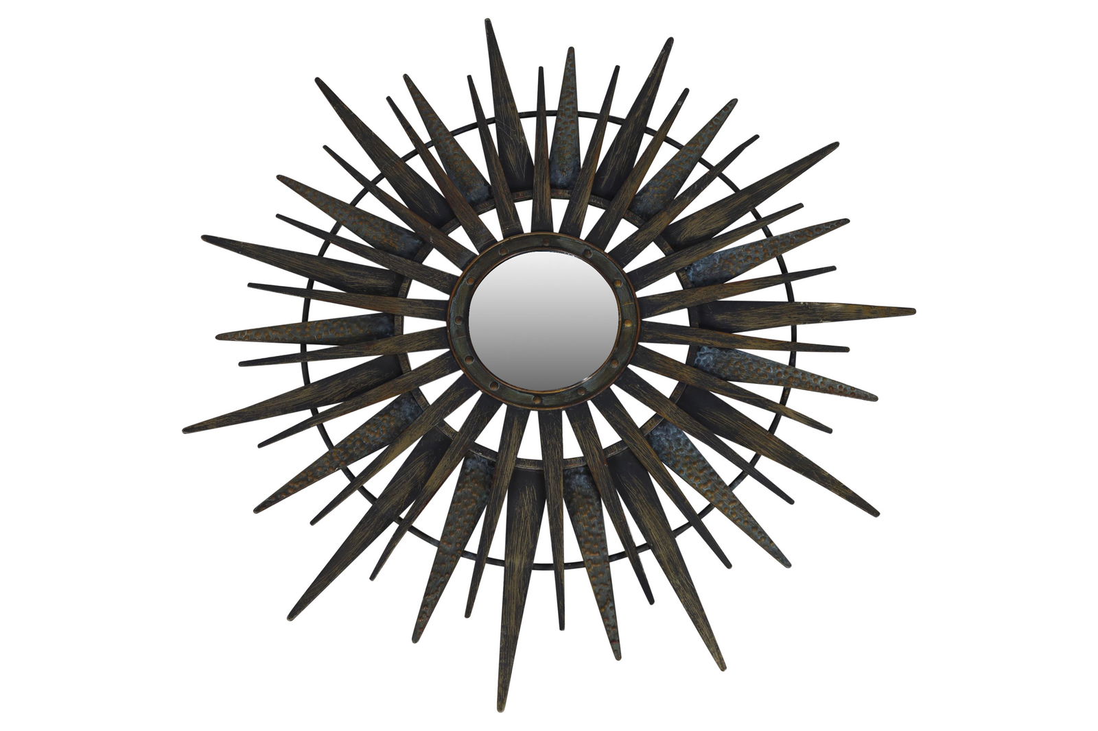 Brutalist Style Sunburst Mirror (1 of 3)