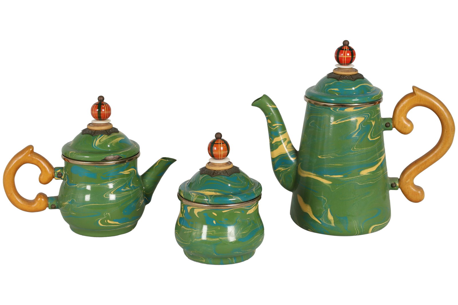 MacKenzie Childs - 3 Piece Tea Set (1 of 3)
