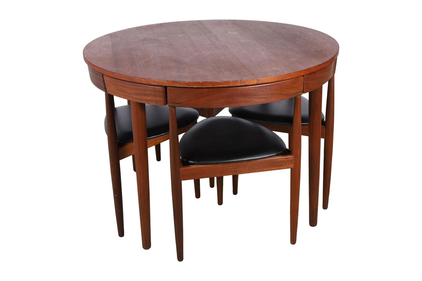 Hans Olsen - Dining Table and 4 Chairs: Hans Olsen for Frem Rojle Dining Table and 4 Chairs Dimensions table-29x41.5 chair-28x19.5x17