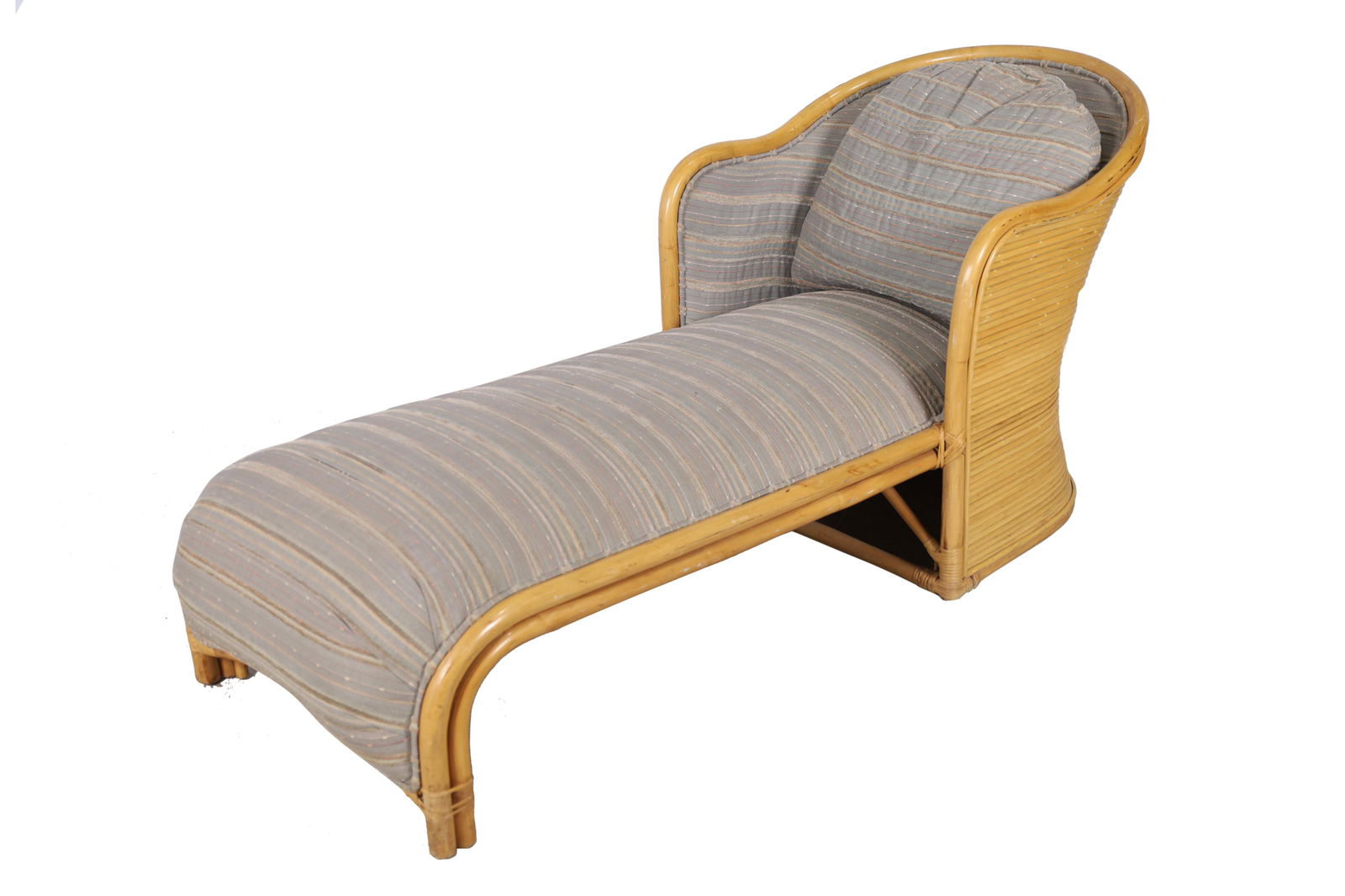 Crespi Style Split Reed Rattan Chaise Lounge (1 of 6)