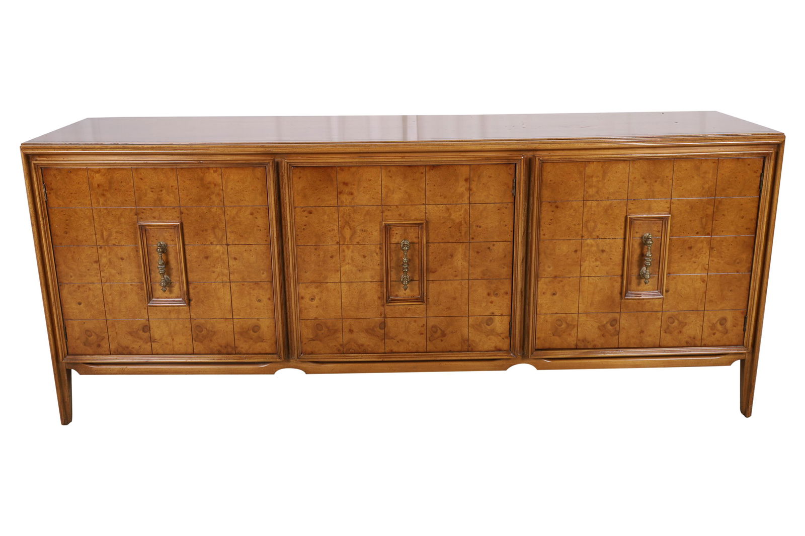 Mid Century Burl & Walnut Triple Dresser (1 of 5)