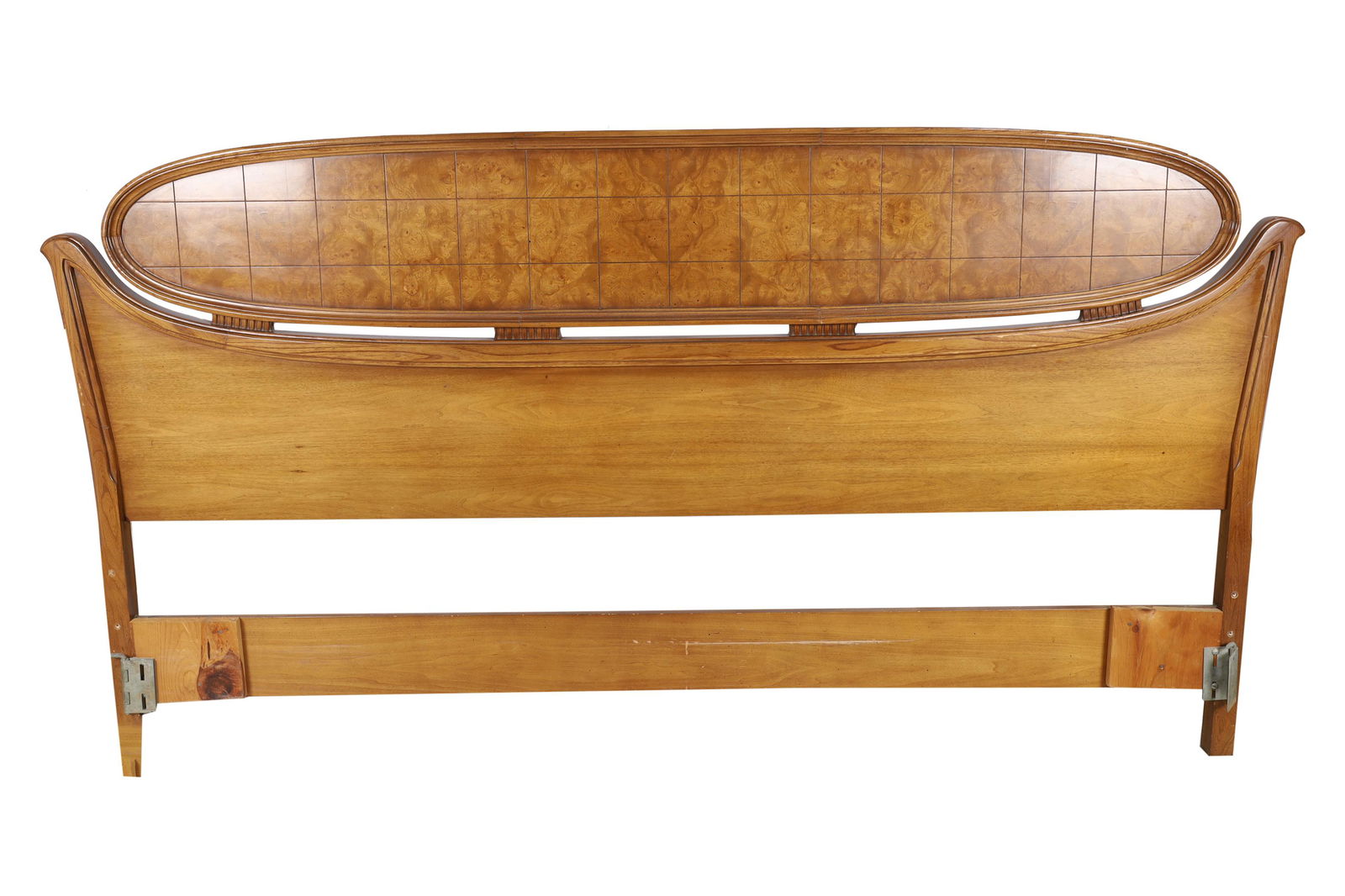 Mid Century Burl & Walnut King Headboard (1 of 2)