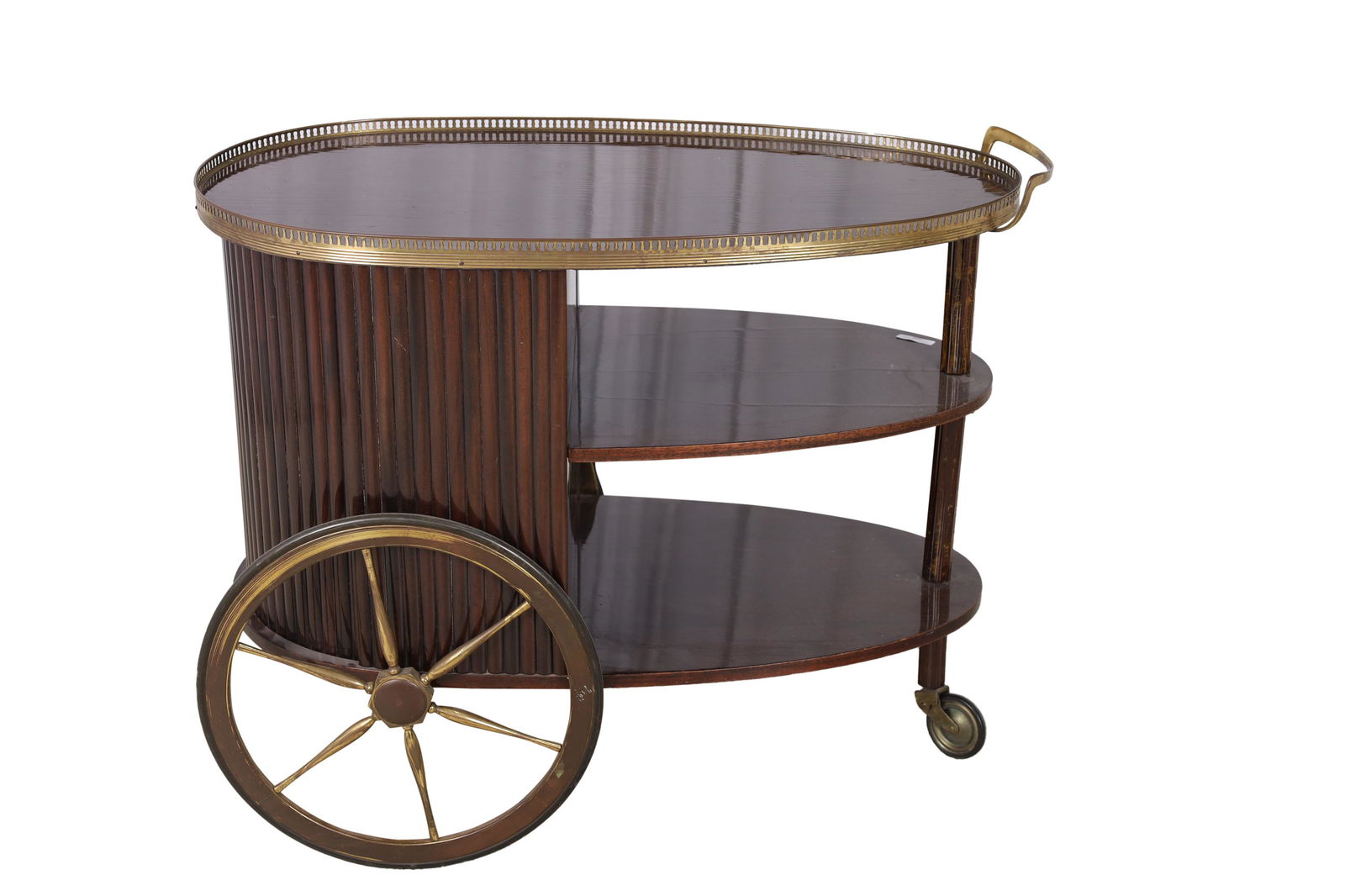 Mahogany and Brass Tea Cart (1 of 6)