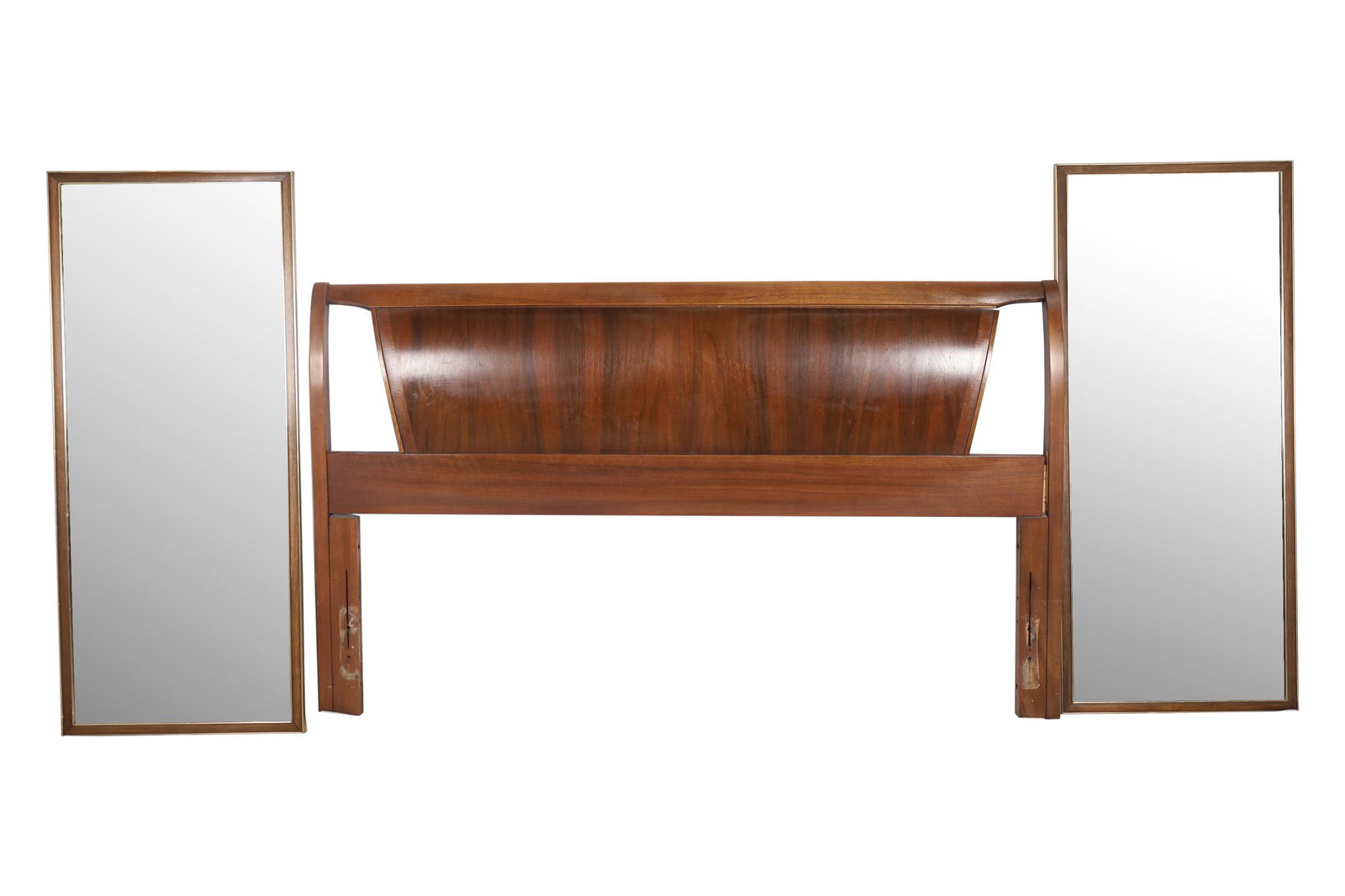 Kent Coffey - Walnut Full Headboard and Mirrors (1 of 4)